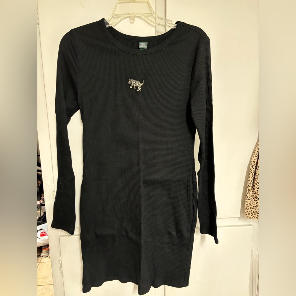Wild Fable Black Ribbed Dress